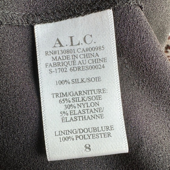 A.L.C. Paisley Printed Silk Sandra Dress size 8 - Picture 8 of 9